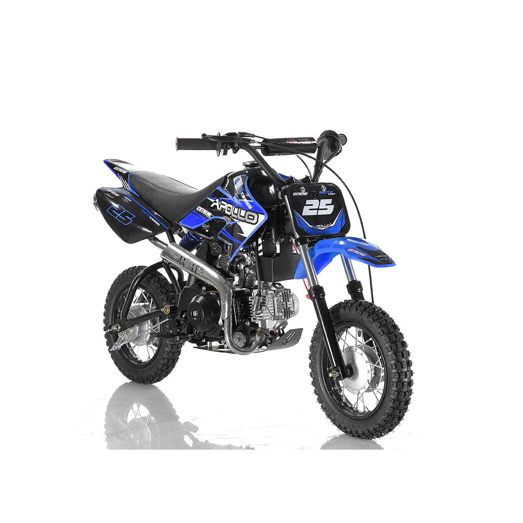 Apollo 70cc DB-25 Kids Dirt Bike – Fully Automatic with Electric Start & Training Wheels