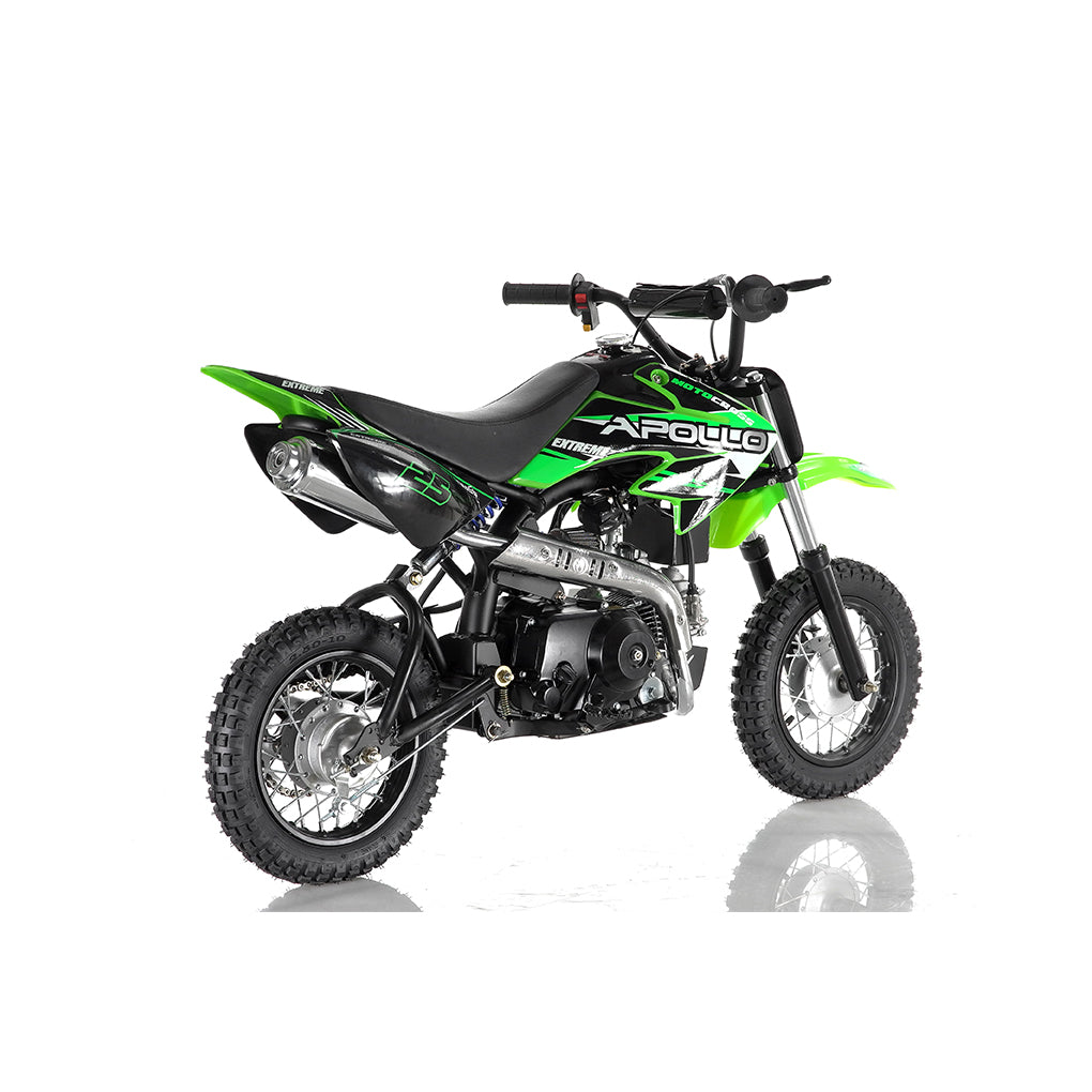 Apollo 70cc DB-25 Kids Dirt Bike – Fully Automatic with Electric Start & Training Wheels