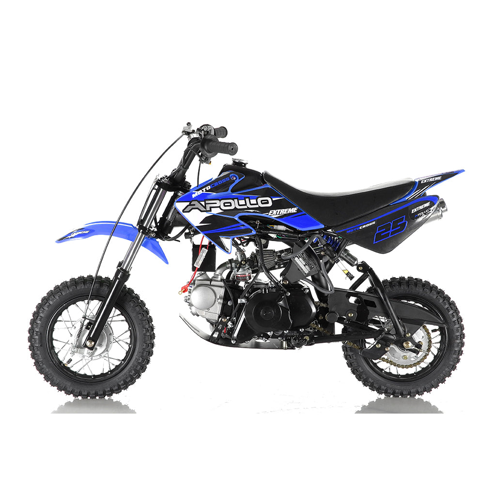 Apollo 70cc DB-25 Kids Dirt Bike – Fully Automatic with Electric Start & Training Wheels