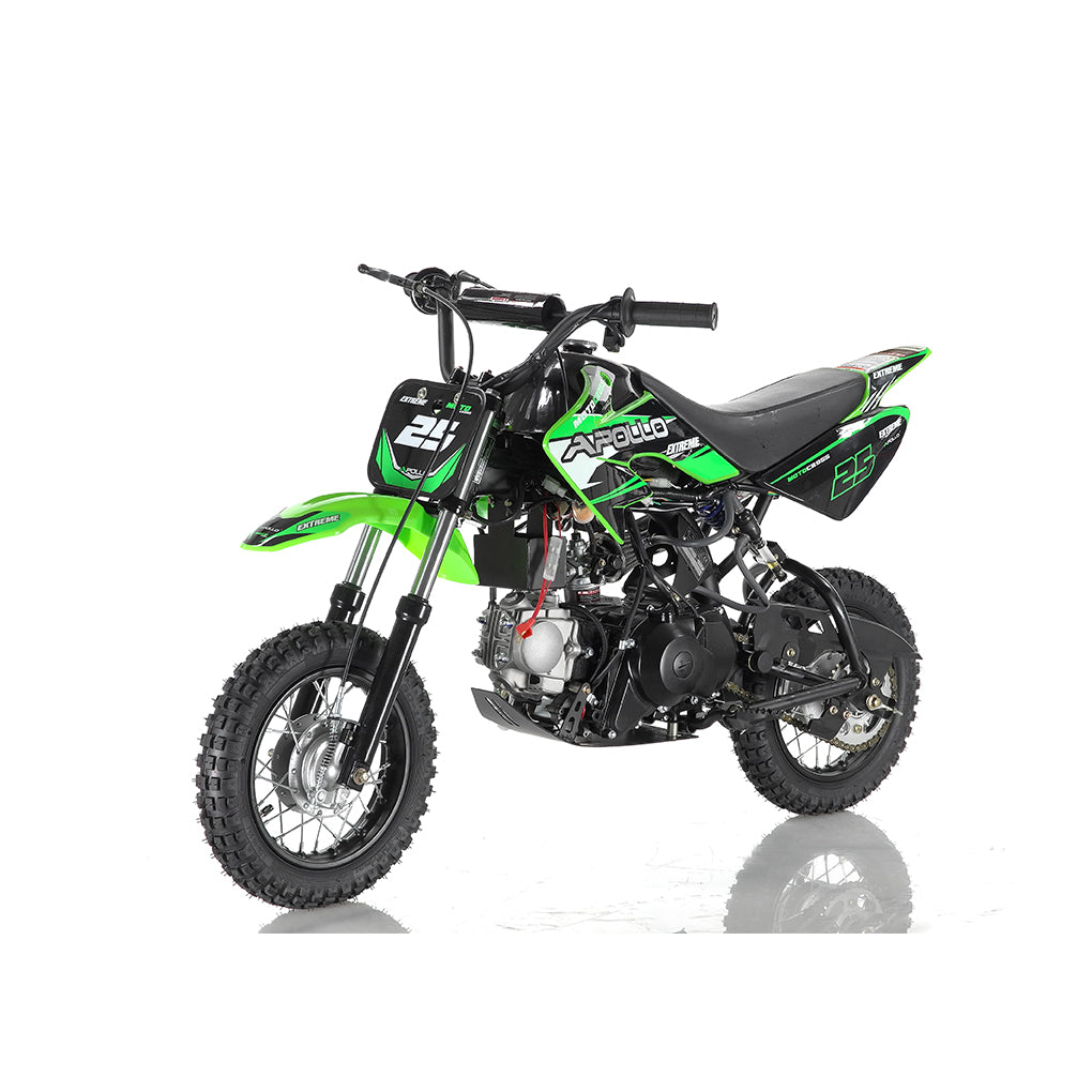 Apollo 70cc DB-25 Kids Dirt Bike – Fully Automatic with Electric Start & Training Wheels